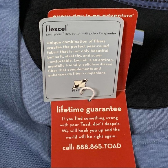 NWT Horny Toad Toad & Co Ocean Blue Tomboy Short Sleeve Dress Size Large - Picture 8 of 10